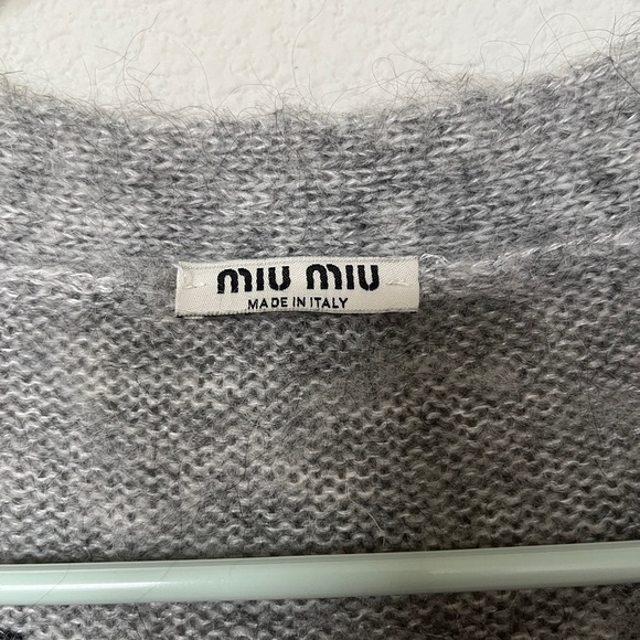 Miu Miu Gray and Purple Cardigan - Picture 3 of 9